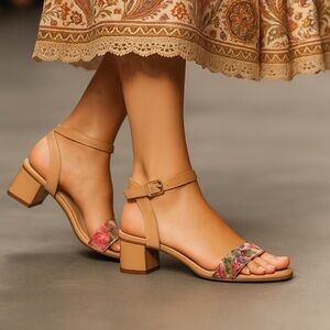 Capelli Rossi -  NWOT - Ankle Strap Sandals - Leather made in Brazil